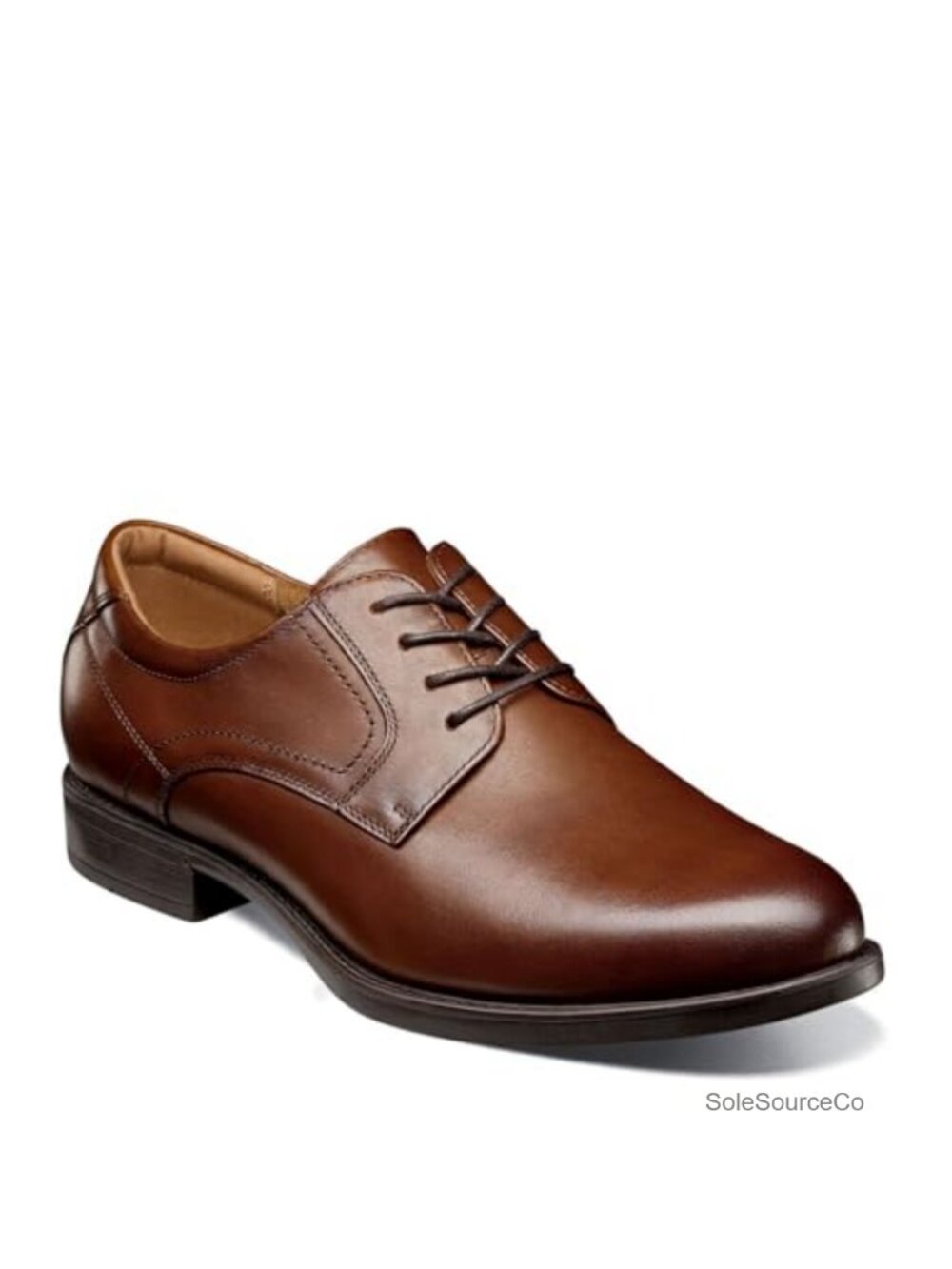 Men's Genuine Leather Plain Toe Oxford Dress Shoe Lace-Up